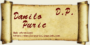 Danilo Purić vizit kartica